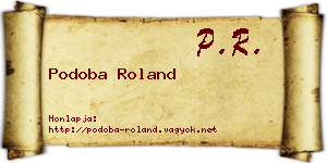 Podoba Roland névjegykártya